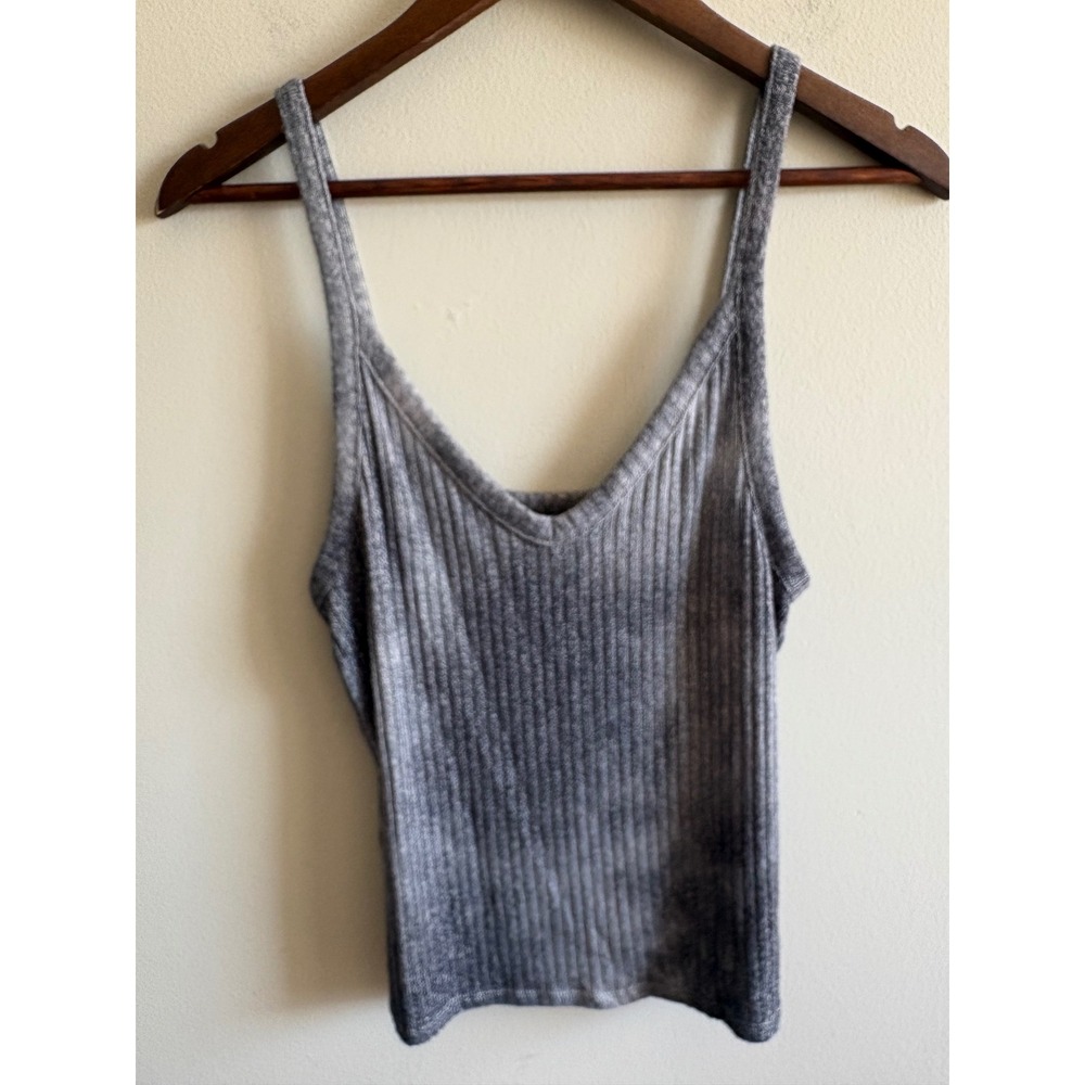 American Eagle Soft & Sexy Gray Ribbed Tank Top